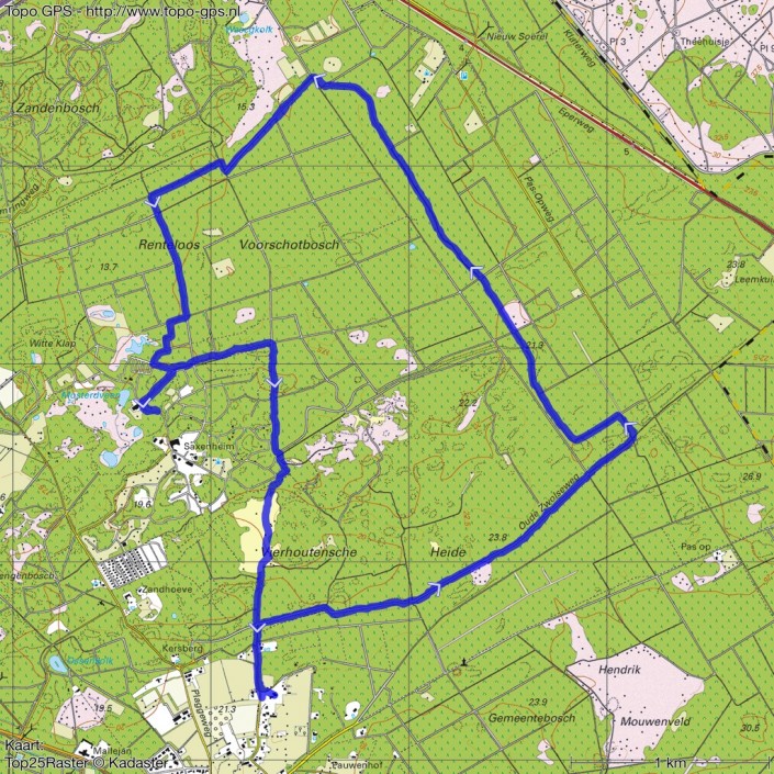 ruiterroute Veluwe vanuit Veluwe vakantiehuis